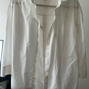 Frame Denim White Button-Down Shirt